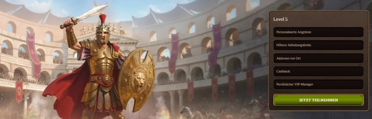 Lanista Casino VIP-Vorteile